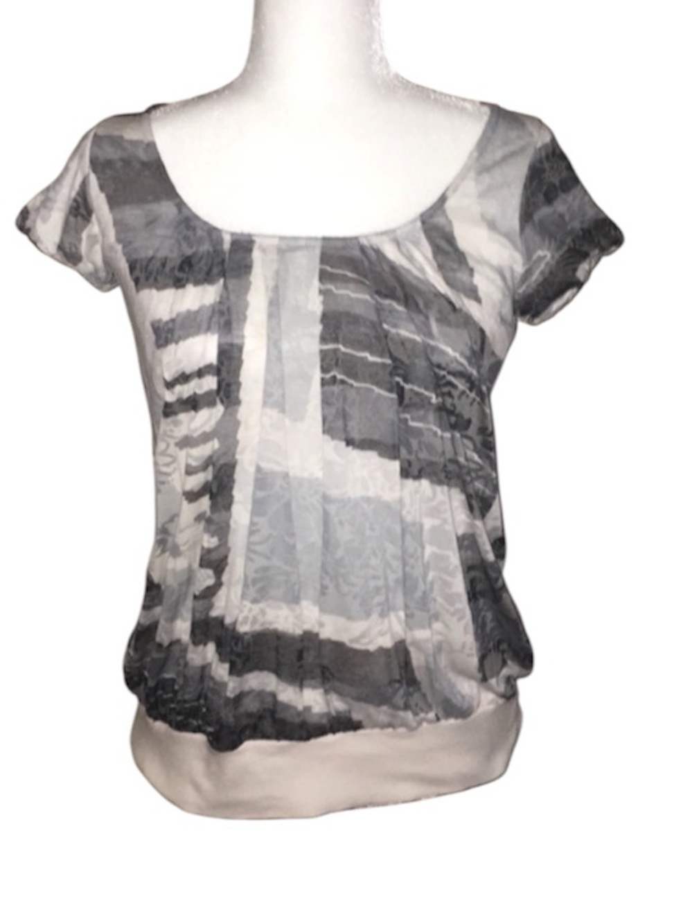 Daytrip Black & White Silk Top